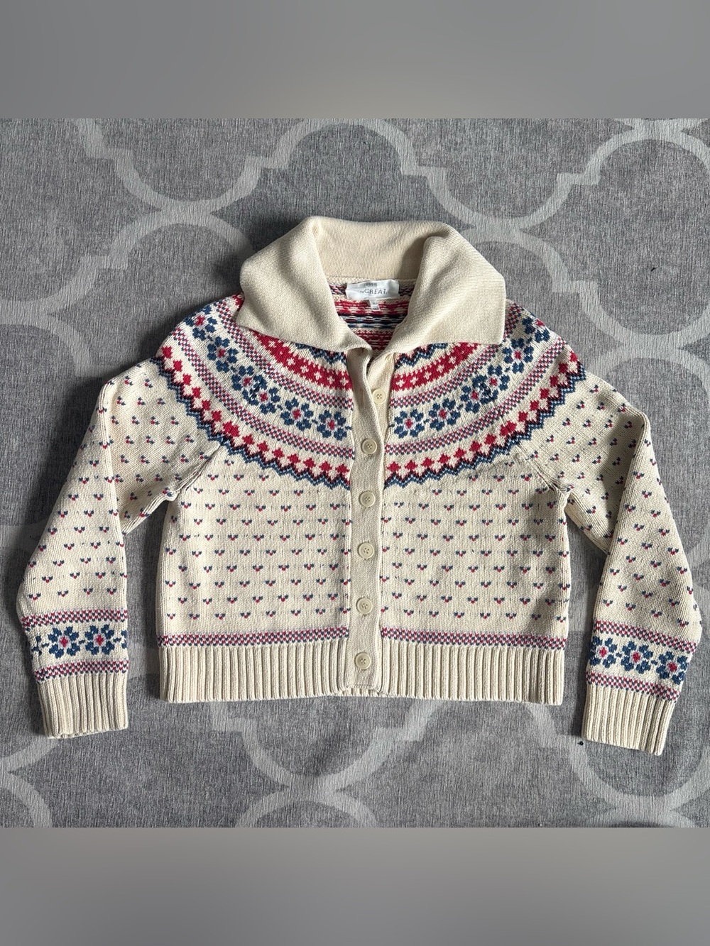 THE GREAT. The Mini Collar Cardigan 0